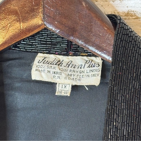 Vintage 80s Judith Ann Plus Silk Whimsical Sequins Blazer Women’s Size 1x - Picture 3 of 8